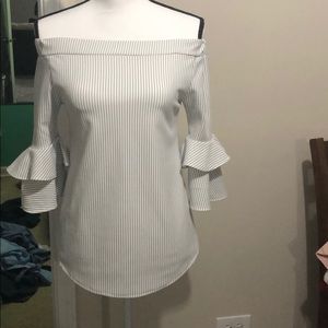 White off shoulder top